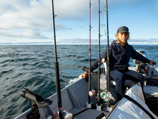 connor coffin on his boat