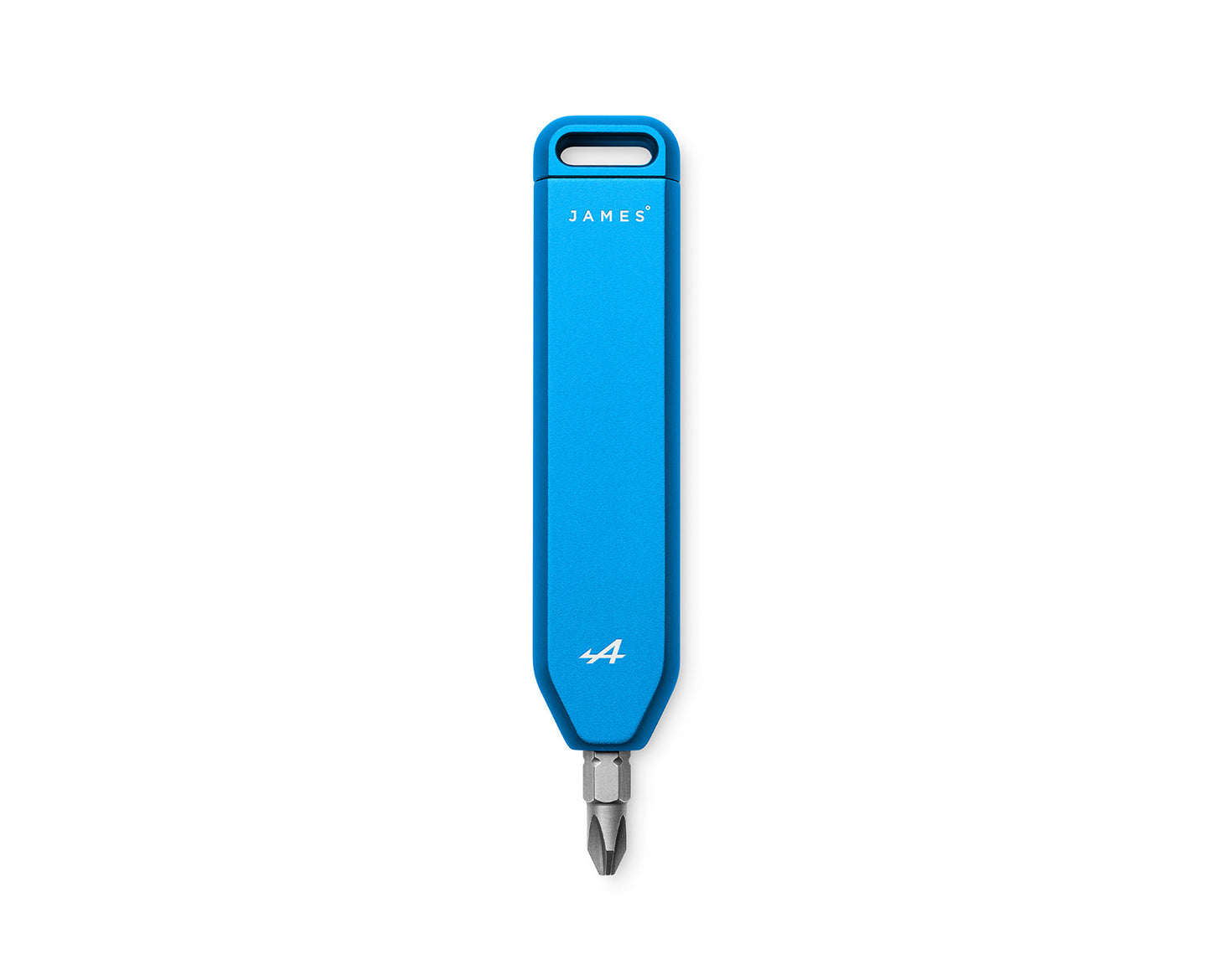 The Warrick EDC screwdriver tool in the Alpine F1 colorway.