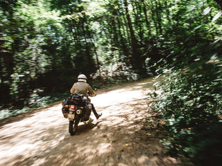 under open air motorcycle moving