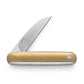 The Pike knife with brass handle and stainless steel blade