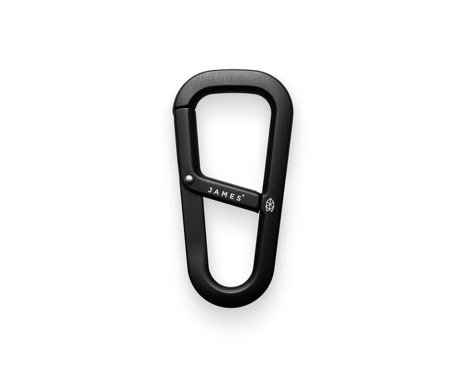 The Hardin EDC keychain carabiner in black.