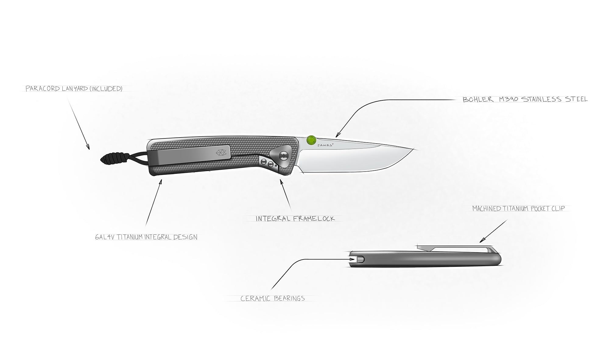 The Barnes - Integral Titanium EDC Pocket Knife – The James