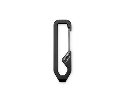 The Holcombe carabiner in black and stainless.