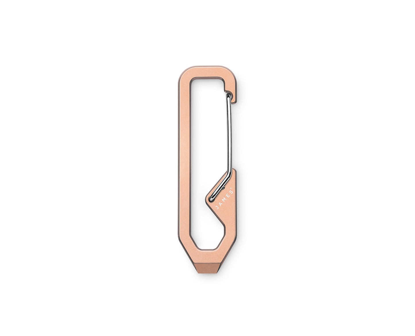 The Holcombe carabiner in rose gold and stainless.