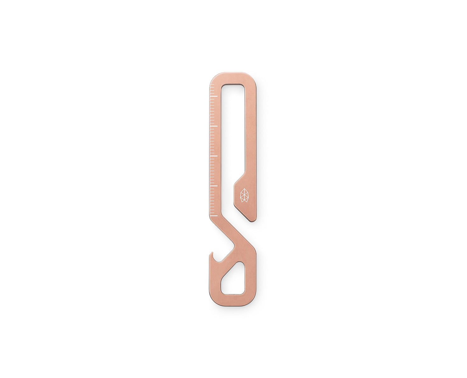 Rowan hook in rose gold and stainless.