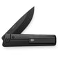 The Chapter 2 black pocket knife with the clip showing.