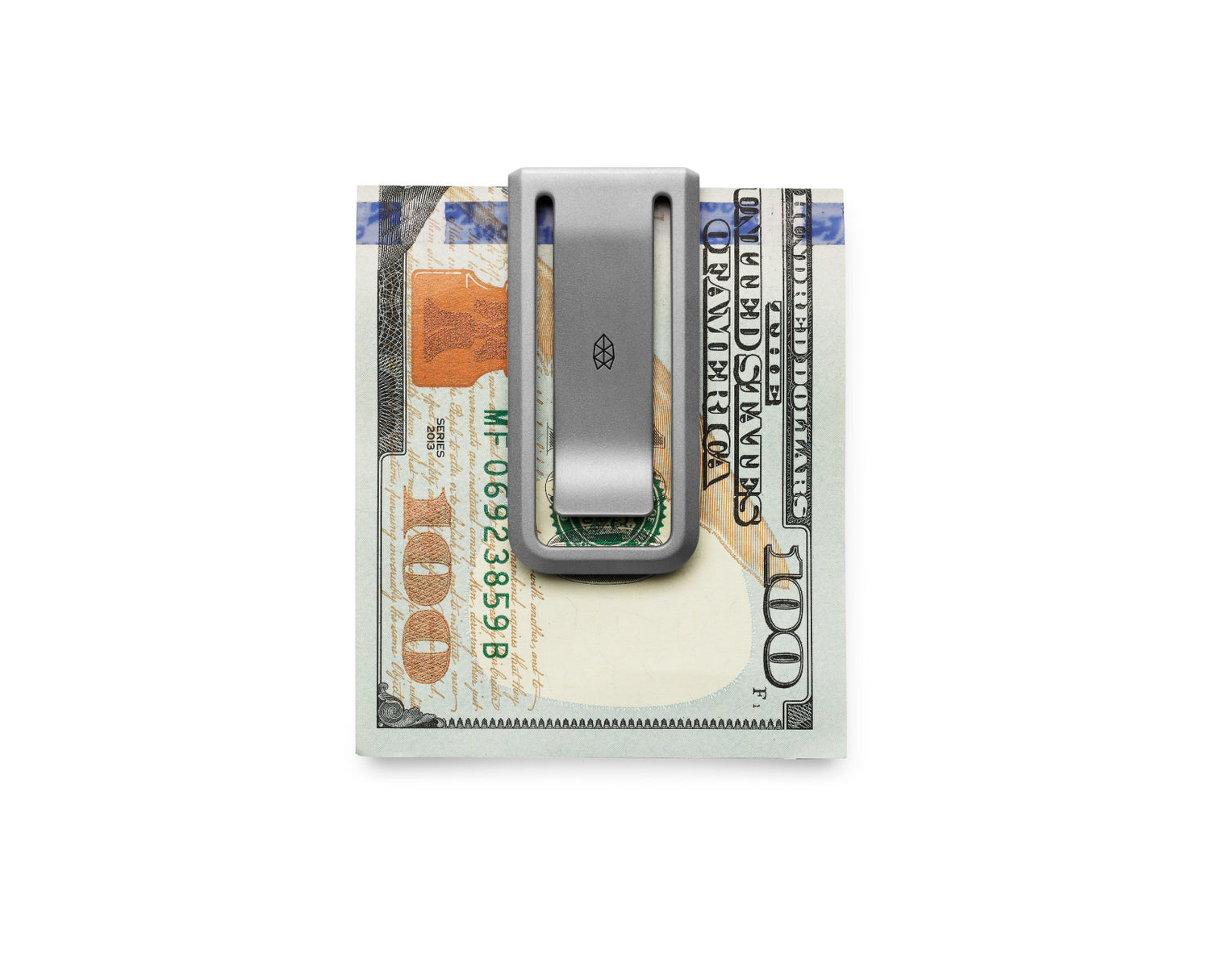 The Martindale titanium money clip with cash.