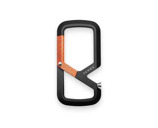 The Mehlville EDC keychain carabiner with Carryology branding.