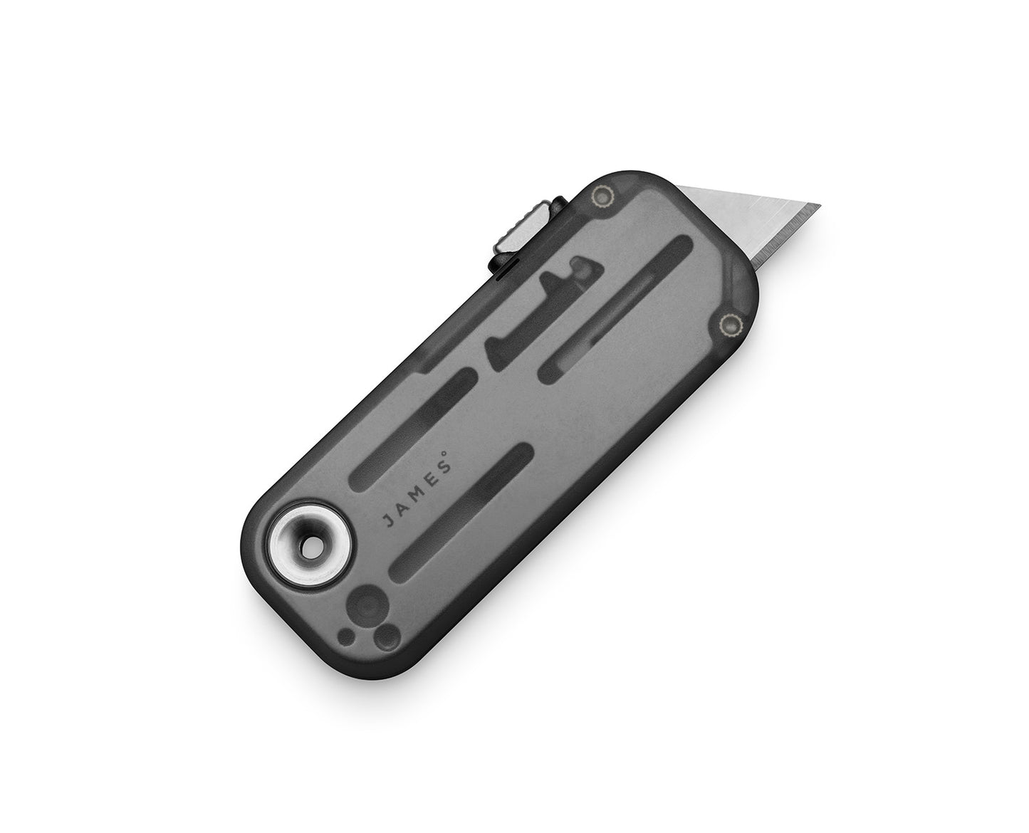 The Palmer Clear EDC utility box cutter knife in charcoal.