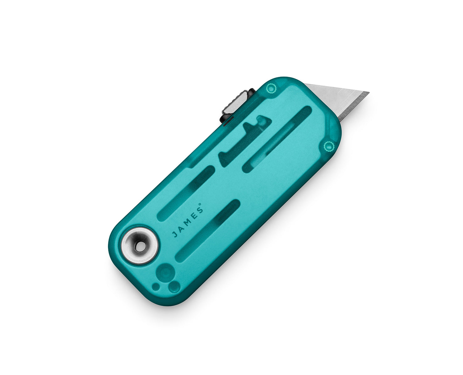 The Palmer Clear EDC utility knife in turquoise.