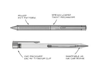 A sketch of the Bolen twist pen.