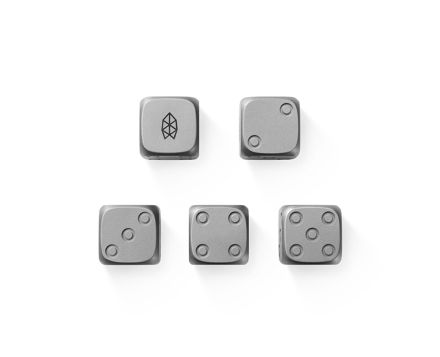 The TJB titanium dice set.