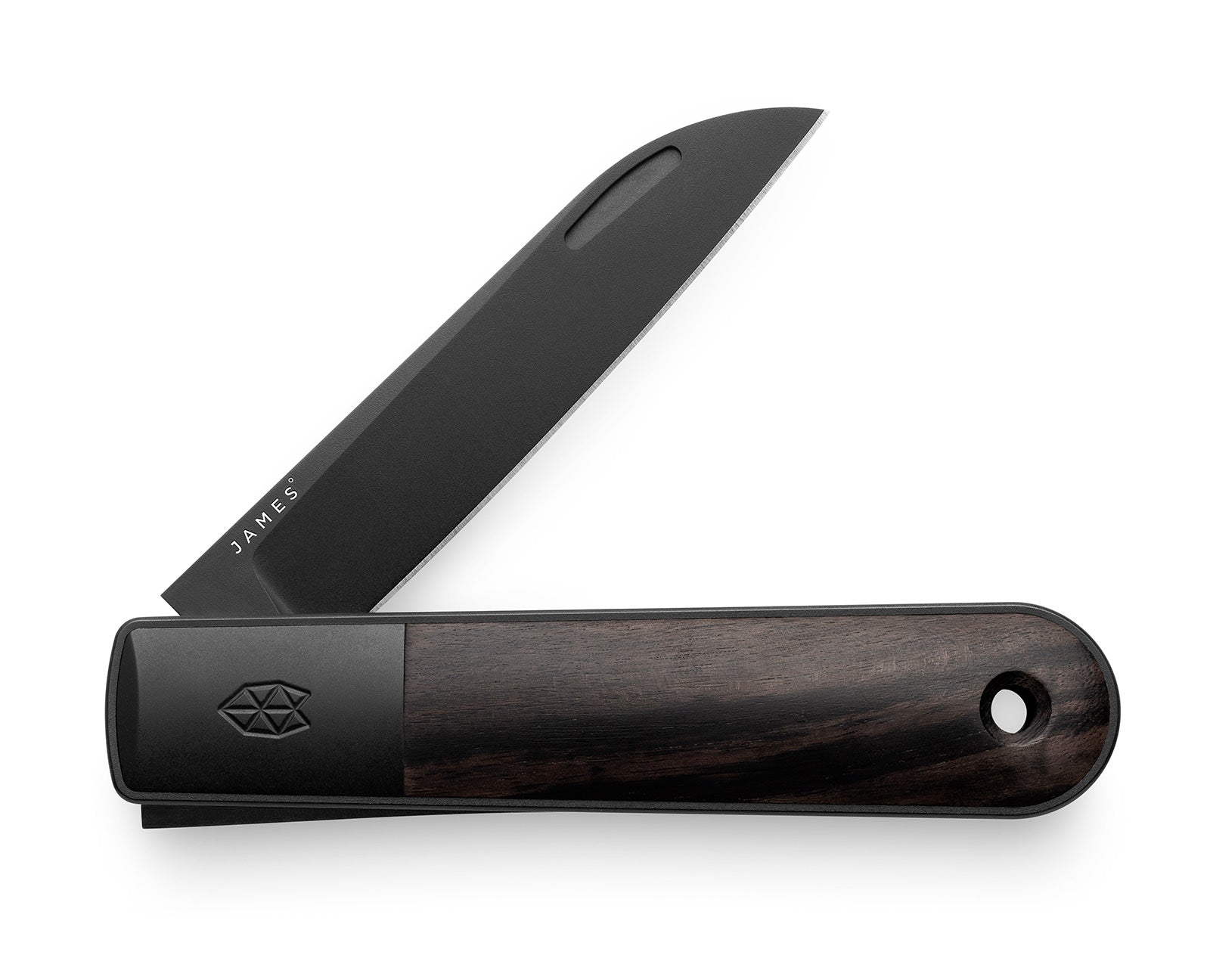 The Wayland classic barlow slip joint pocket knife with genuine ebony scales.