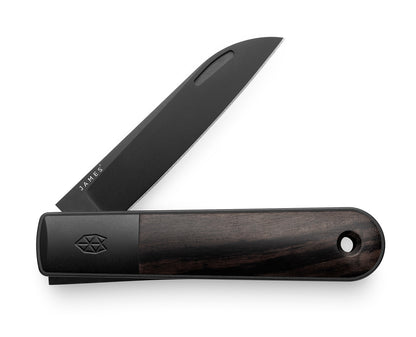 The Wayland classic barlow slip joint pocket knife with genuine ebony scales.