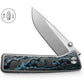 The Barnes limited edition integral titanium pocket knife in Artic Storm.