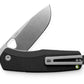 The Folsom Pro EDC folding liner lock pocket knife in black.