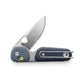 The Redstone serrated slide lock pocket knife in tidal blue and stonewash.