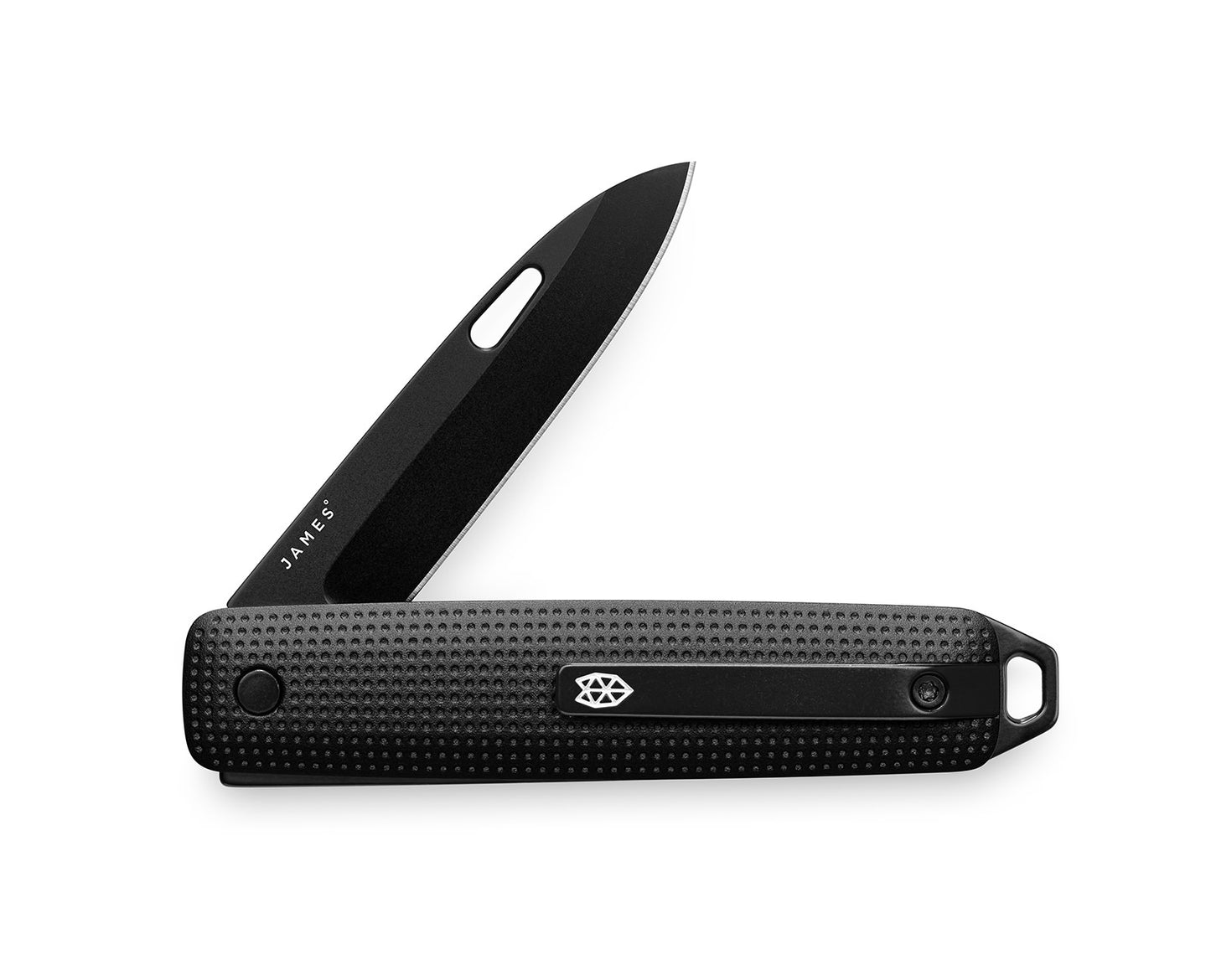 The Ellis ultra slim slip joint folding pocket knife in black + black.
