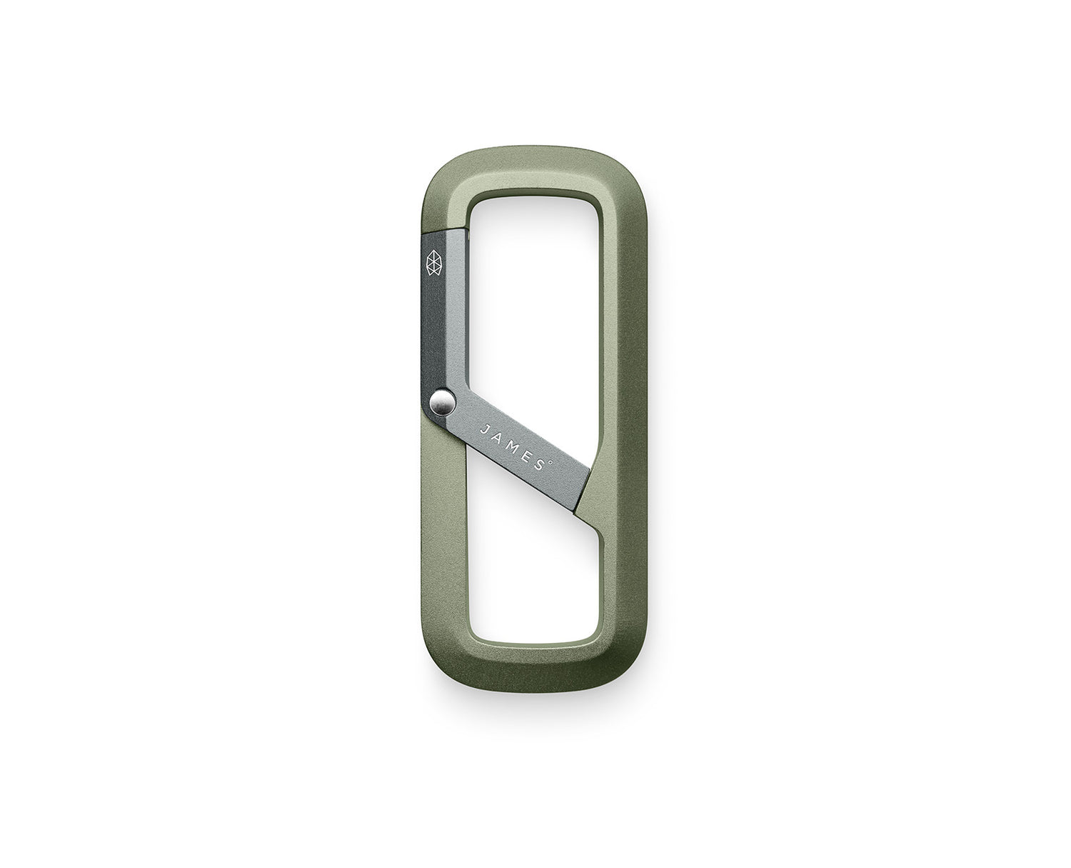 The Madison EDC keychain carabiner in grove and black.