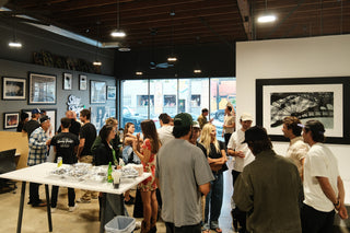 The inside of the party at the James Brand headquarters in Oceanside, CA.