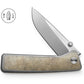 The Barnes limited edition integral pocket knife in titanium and solidwool.