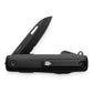 The Helton EDC premium multitool in black + black.