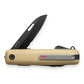 The Helton EDC premium multitool in buttermilk + black.