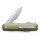 The Helton EDC premium multitool in grove + stainless.