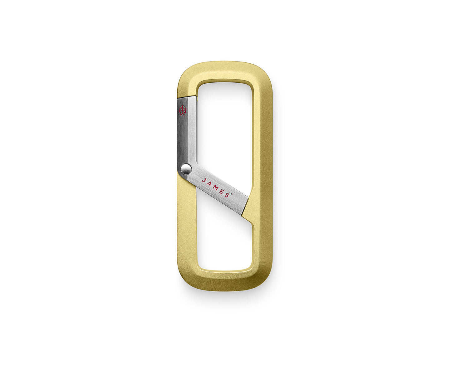 The Madison keychain carabiner in neon buttermilk and polish.