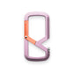 The Mehlville EDC keychain carabiner in Pink Haze + Sherbet.