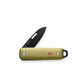 The Elko EDC keychain pocket knife in butter and black.