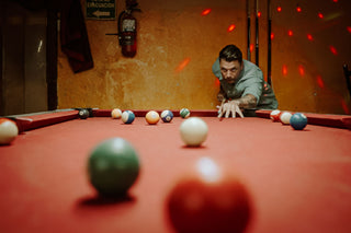 Josh Rosen playing pool.