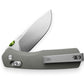 The Carter knife with primer gray handle and stainless steel blade.