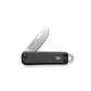 The Elko knife with black handle and stainless steel blade.