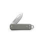 The Elko knife with primer gray handle and stainless steel blade.