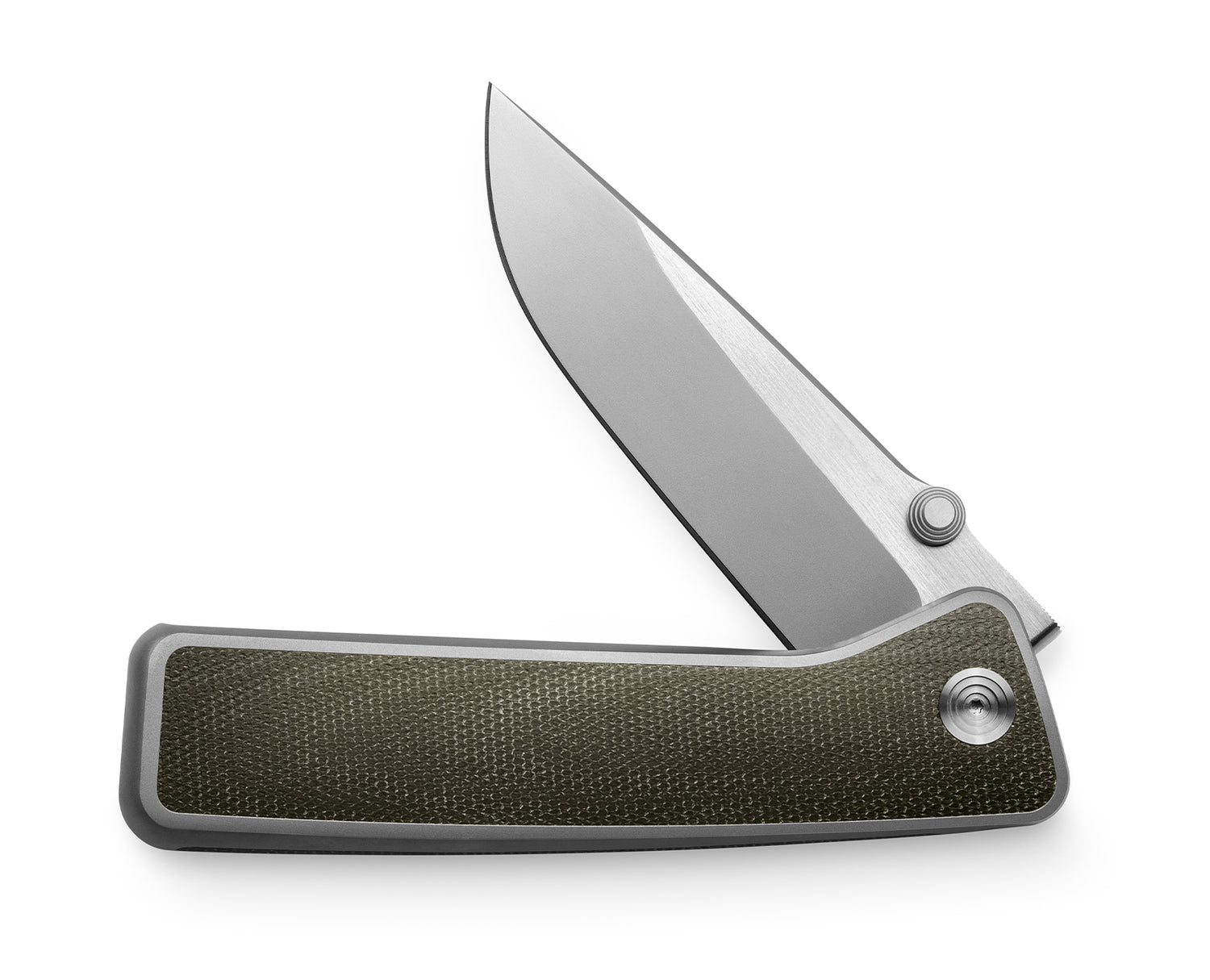 The Barnes blade with OD Green handle and stainless steel blade.