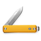 The Ellis Slim knife in canary with stainless steel blade.