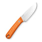 The Hell Gap knife with orange handle and stainless steel blade.