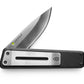 The Chapter knife with black handle and stainless steel blade.