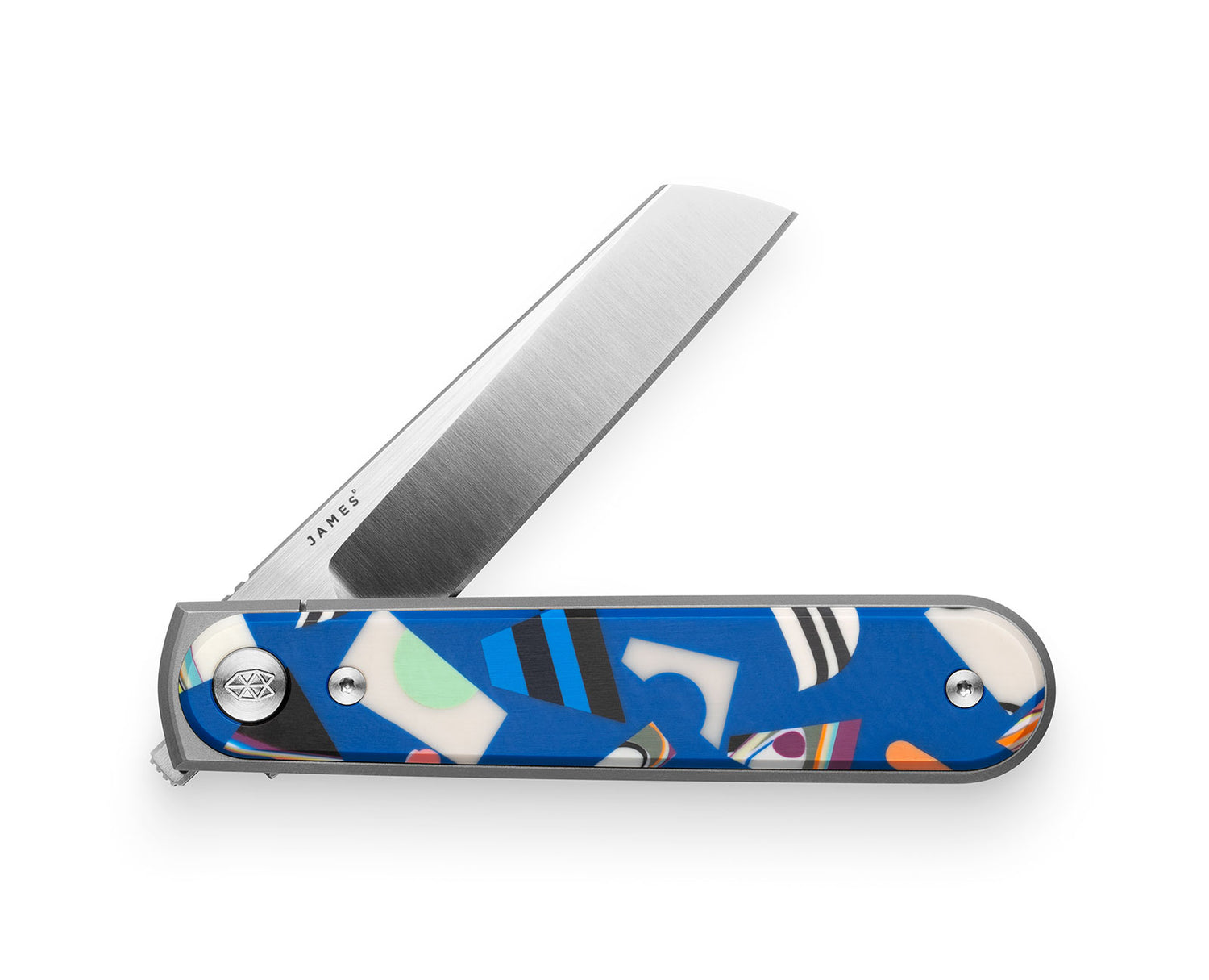The Duval knife with decorative handle and stainless steel blade.
