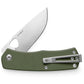 The Folsom blade with OD green handle and stainless steel blade.