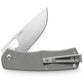 The Folsom blade with primer gray handle and stainless steel blade.