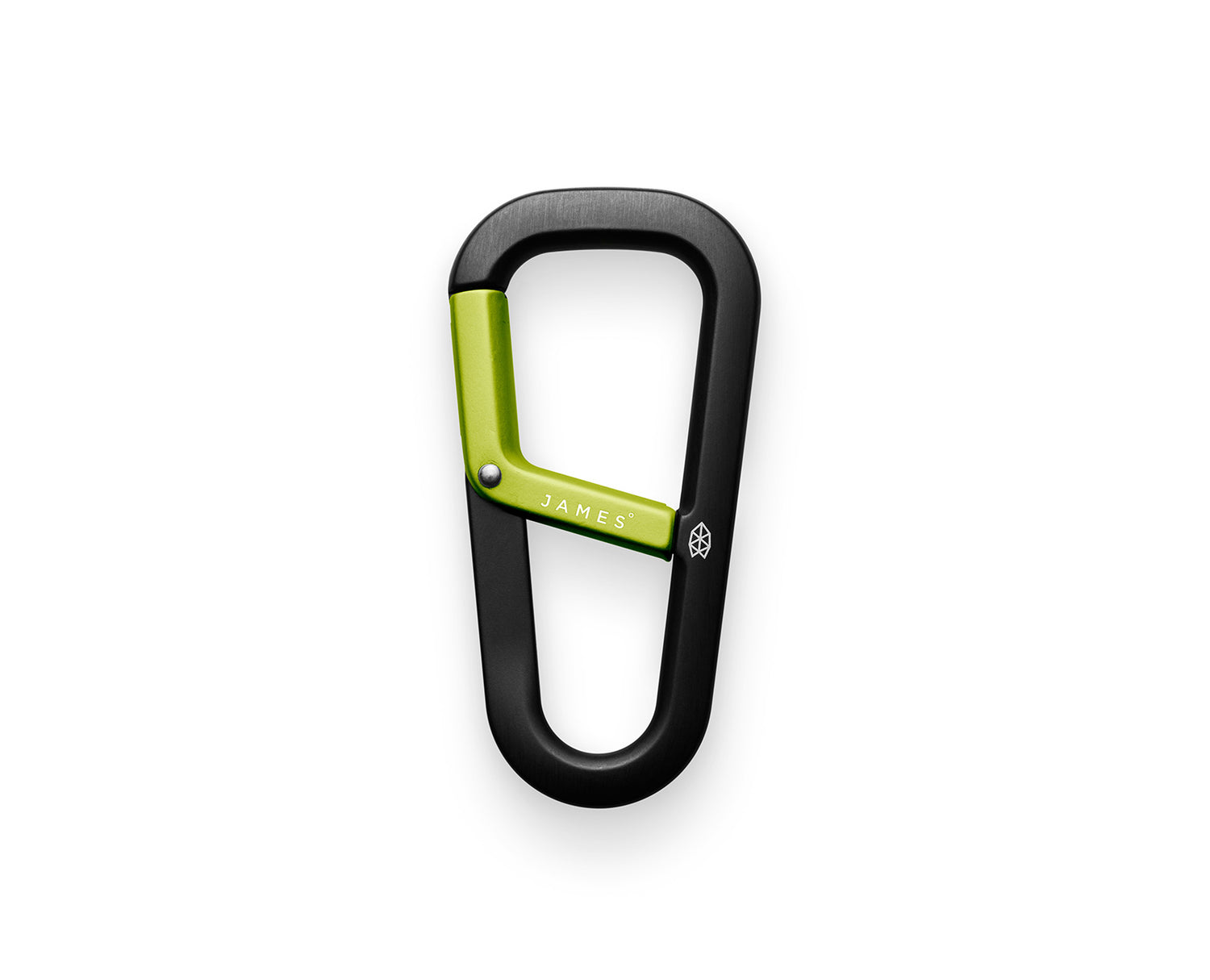The Hardin carabiner in black and electric moss