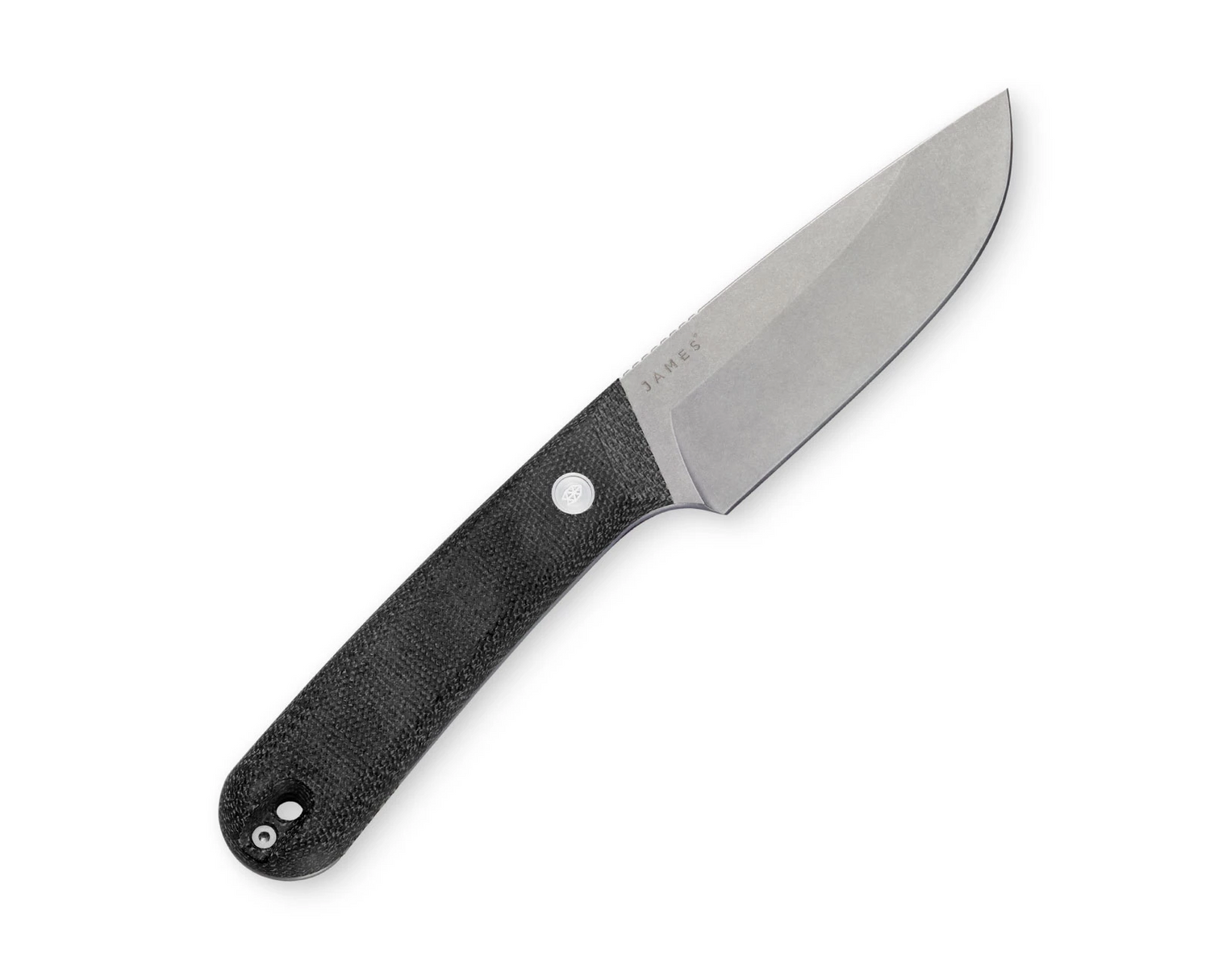 The Hell Gap knife with black handle and stainless steel blade.